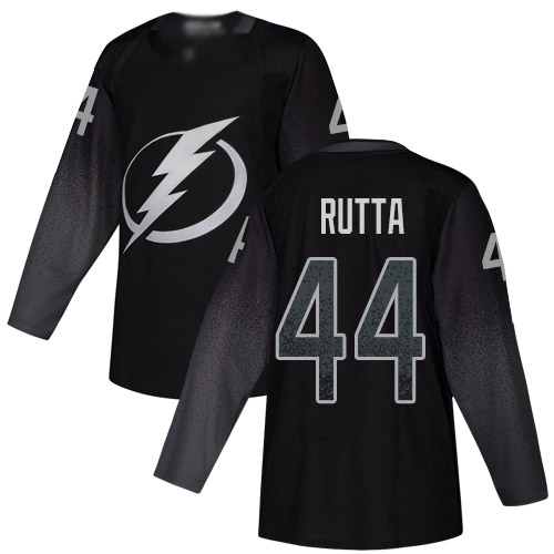 Adidas Tampa Bay Lightning Men 44 Jan Rutta Black Alternate Authentic Stitched NHL Jersey